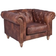Cronus Chesterfield Leather Armchair